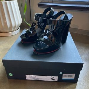 Jill Sander leather high heel sandals size 37